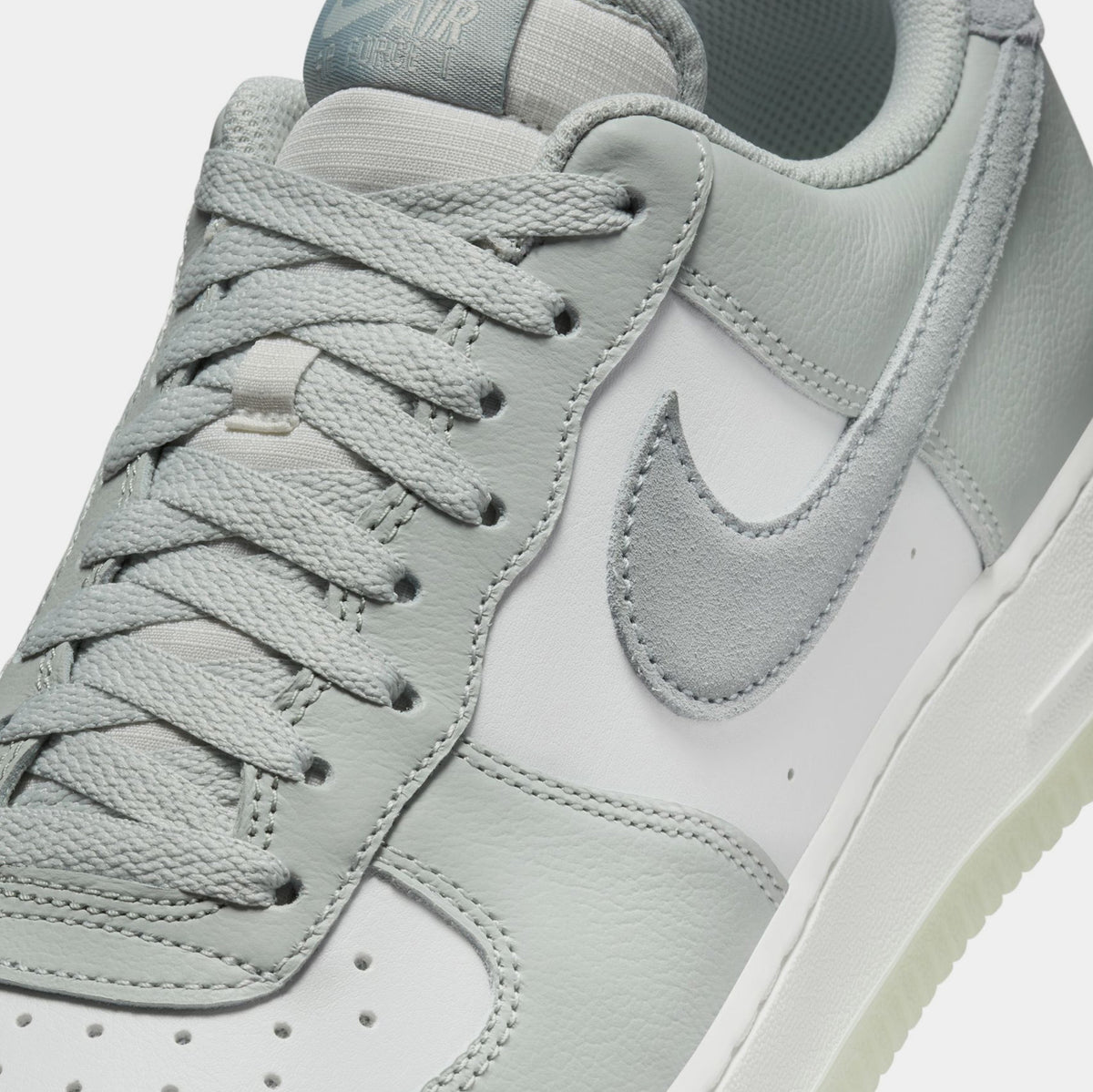 Exclusive Air Force 1 '07 LV8 Mens Lifestyle Shoes (Light Grey/White) — 6 — Side View