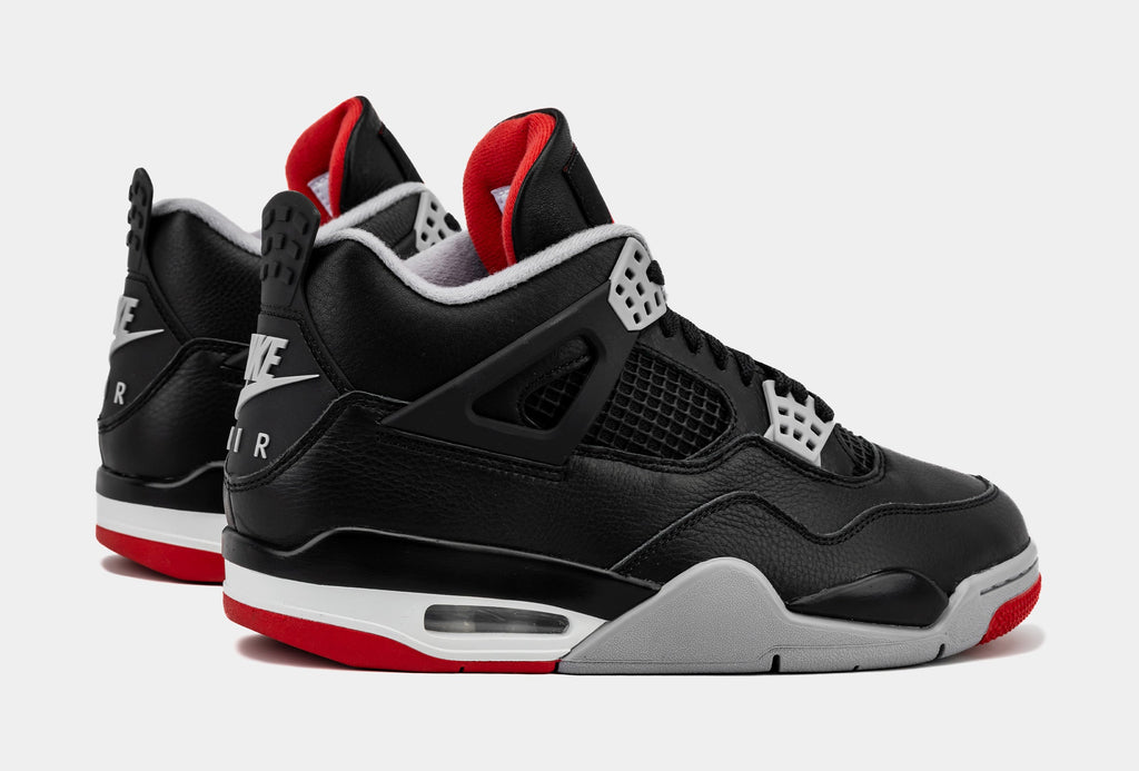 Exclusive Air Jordan 4 Retro Bred Reimagined Mens Lifestyle Shoes (Black/Fire Red/Cement Grey) Limit One Per Customer — 7 — Lifestyle View