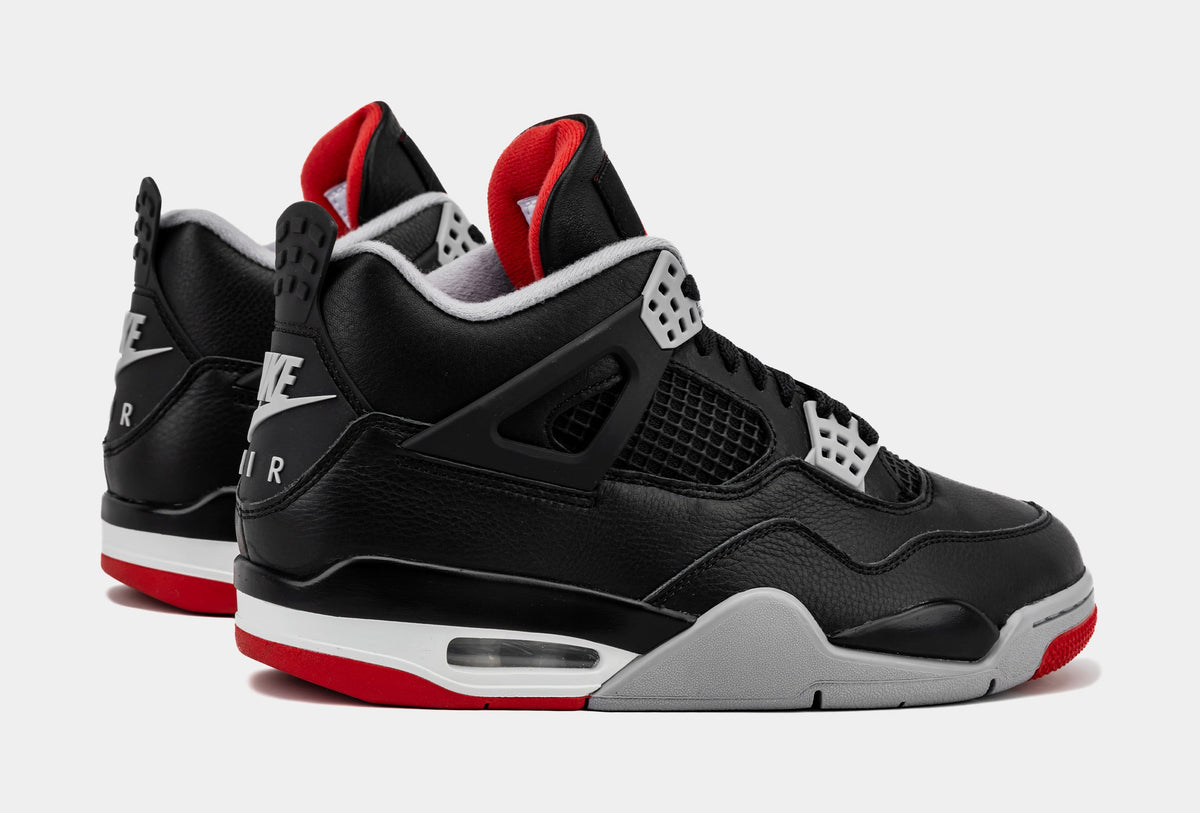 Exclusive Air Jordan 4 Retro Bred Reimagined Mens Lifestyle Shoes (Black/Fire Red/Cement Grey) Limit One Per Customer — 7 — Lifestyle View