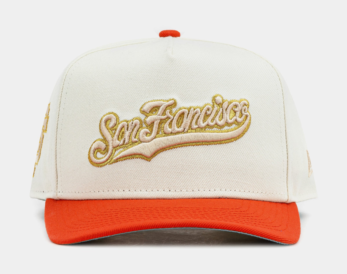 Exclusive Shoe Palace Exclusive San Francisco Giants Chrome 950AF Snapback Mens Hat (Orange/White) — OS — Front View