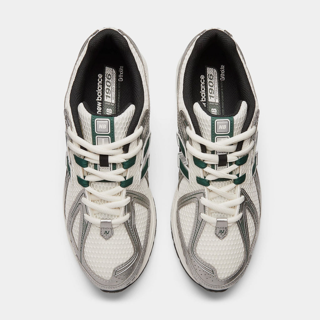 Exclusive 1906R Mens Running Shoes (Silver Green/White) — 4 — Back View