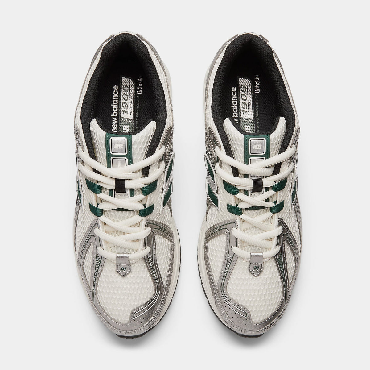 Exclusive 1906R Mens Running Shoes (Silver Green/White) — 4 — Back View