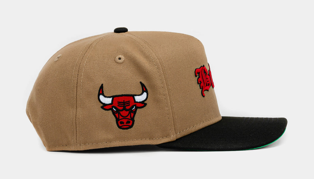 Exclusive The Shoe Palace Exclusive Chicago Bulls Khaki 950AF Snapback (Khaki/Red) — OS — Side View