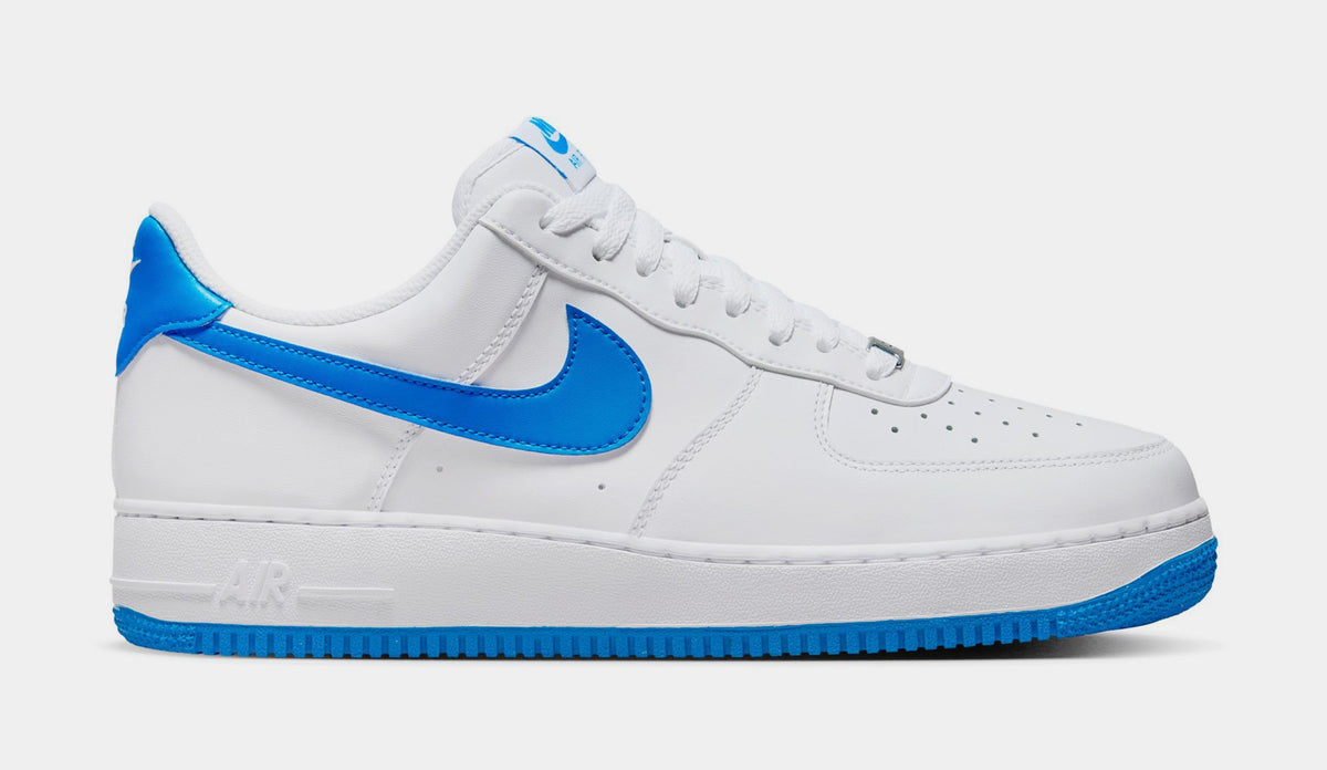 Exclusive Air Force 1 '07 Mens Lifestyle Shoes (White/Photo Blue) — 6 — Front View