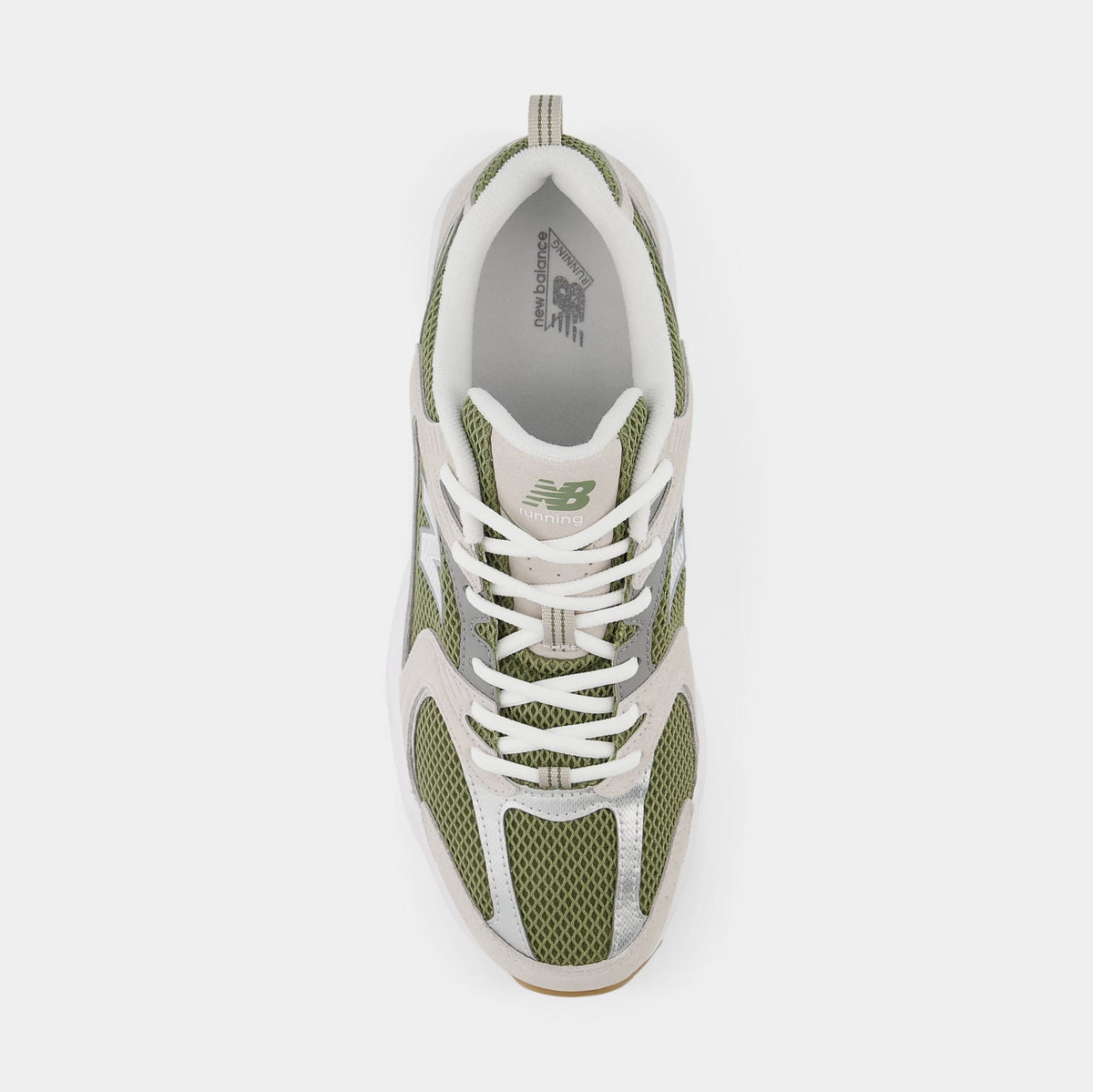Exclusive 530 Mens Running Shoes (Dark Olivine/Moonrock/Shadow Grey) — 4 — Back View