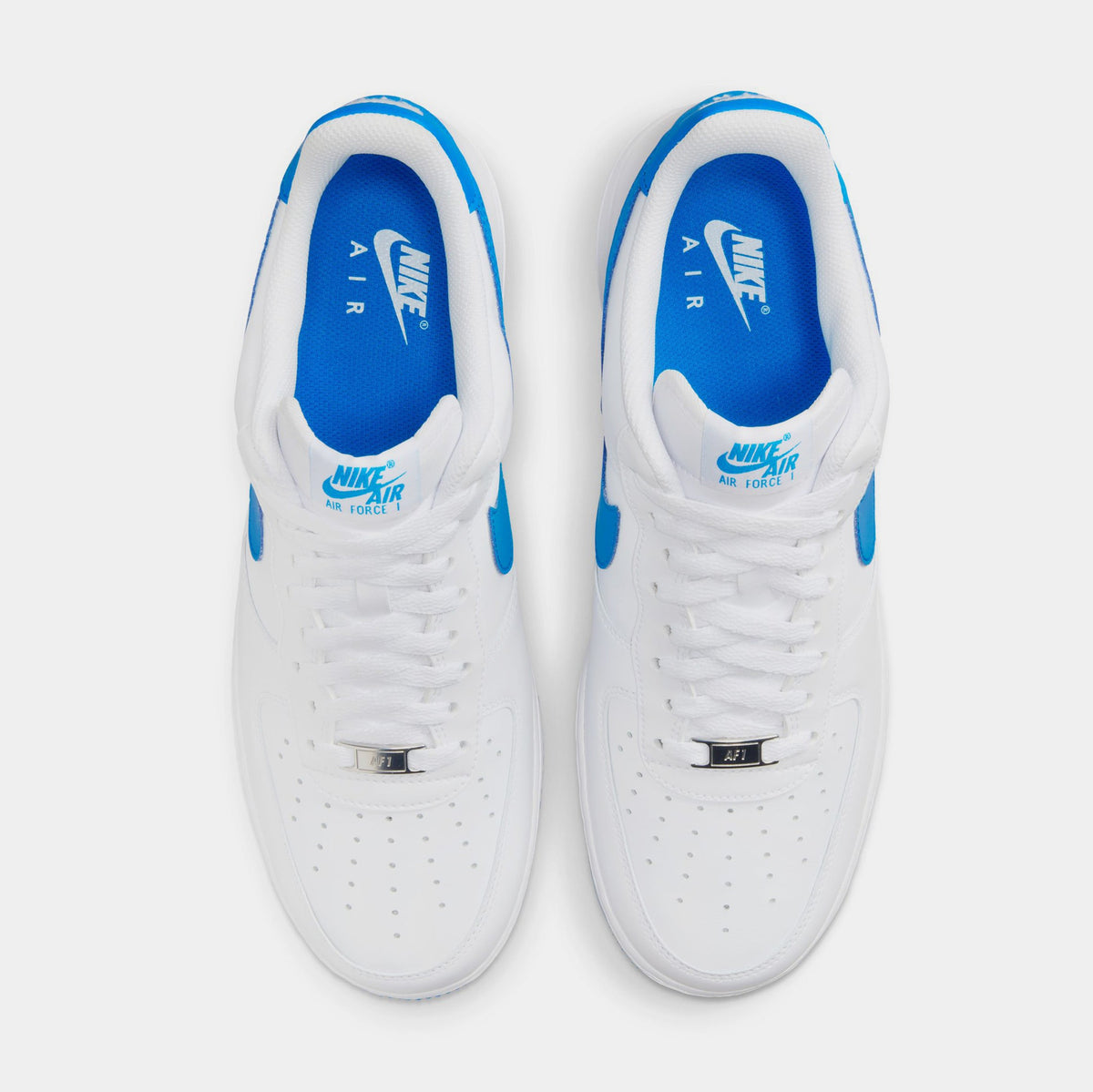 Exclusive Air Force 1 '07 Mens Lifestyle Shoes (White/Photo Blue) — 6 — Side View