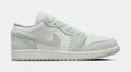 Exclusive Air Jordan 1 Low SE Mens Lifestyle Shoes (White/Seafoam/Sail) — 7 — Front View