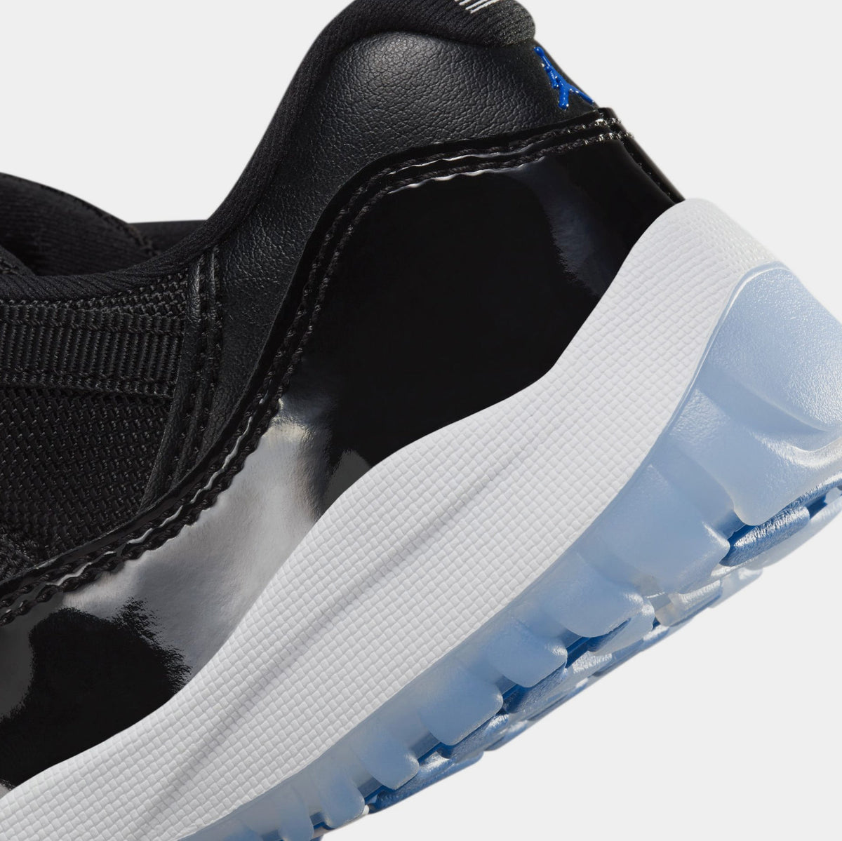 Exclusive Air Jordan 11 Retro Low Black and Varsity Royal Preschool Lifestyle Shoes (Black/Varsity Royal/White) — 10.5C — Back View