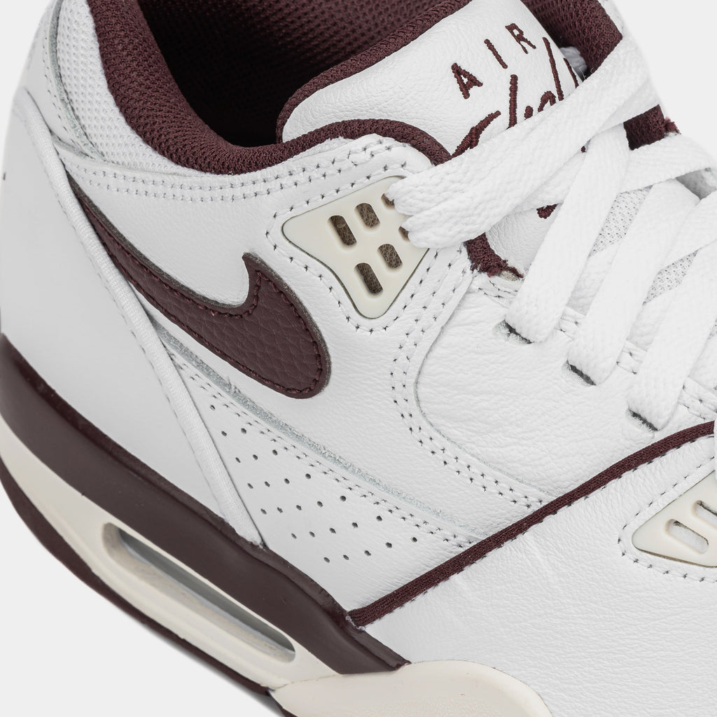 Exclusive Air Flight 89 Low Mens Basketball Shoes (White/Brown) — 6 — Side View