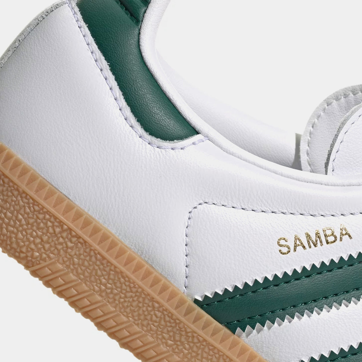 Exclusive Samba OG Grade School Lifestyle Shoes (Cloud White/Collegiate Green/Gum) — 3.5Y — Top View