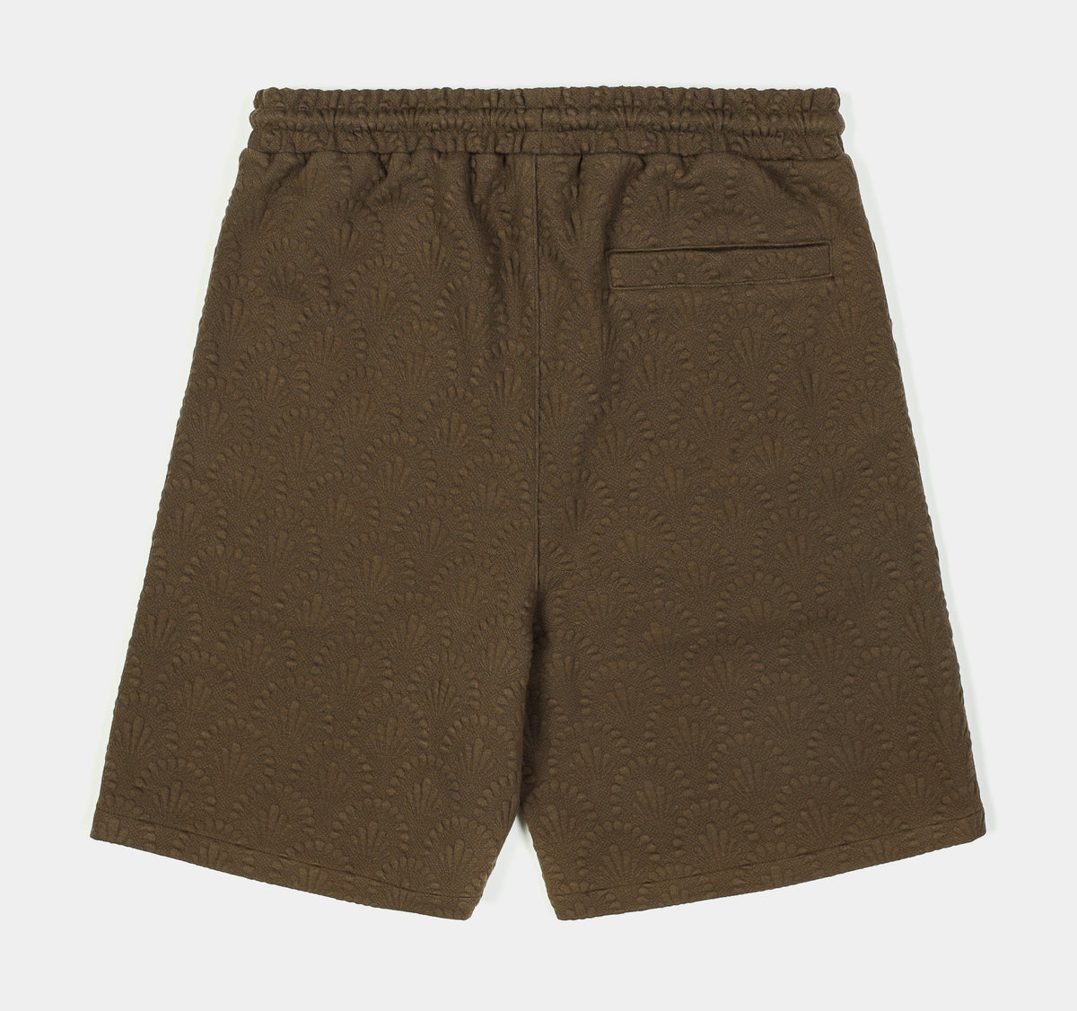 Exclusive Art Decor Knit Mens Shorts (Brown) — S — Side View