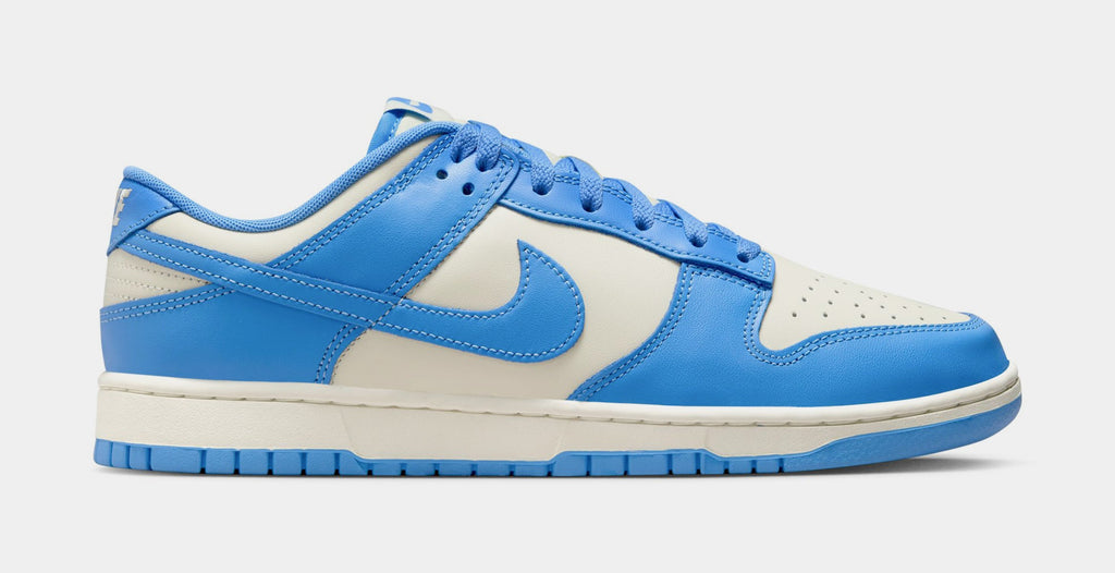 Exclusive Dunk Low Mens Lifestyle Shoes (Coconut Milk/University Blue/Sail/White) — 4 — Front View