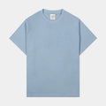 Exclusive Solid Novelty Mens Short Sleeve Shirt (Sky Blue) — S — Front View