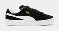 Exclusive Suede XL Mens Lifestyle Shoes (Black/White) — 4 — Front View