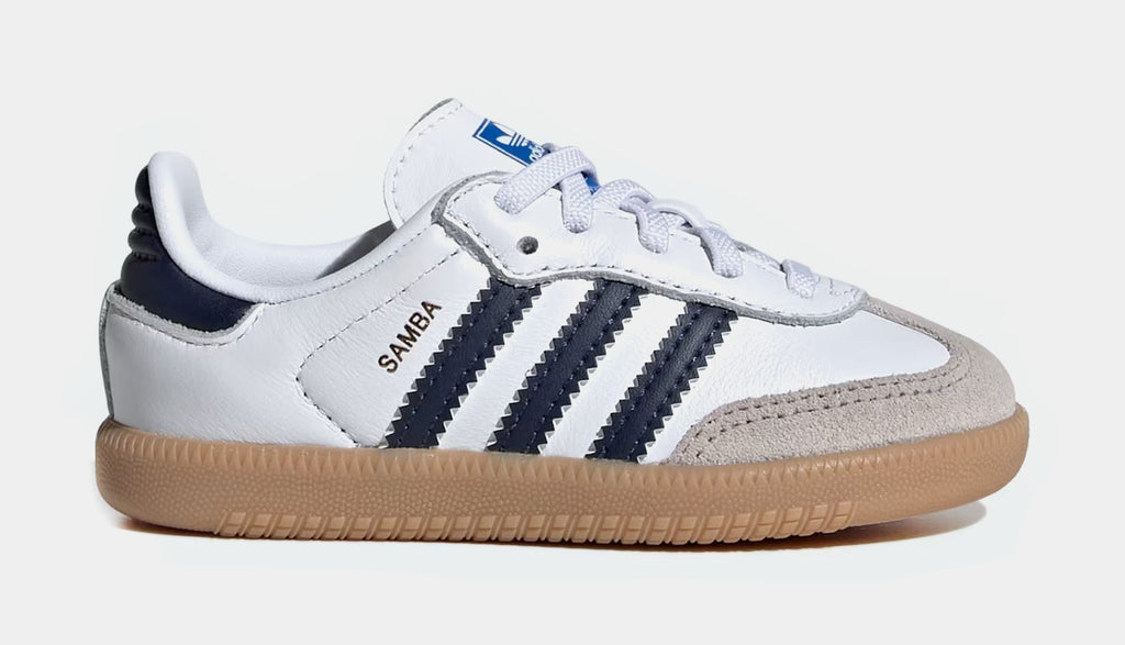 Exclusive Samba OG Infant Toddler Lifestyle Shoes (Cloud White/Night Indigo/Gum) — 4C — Front View