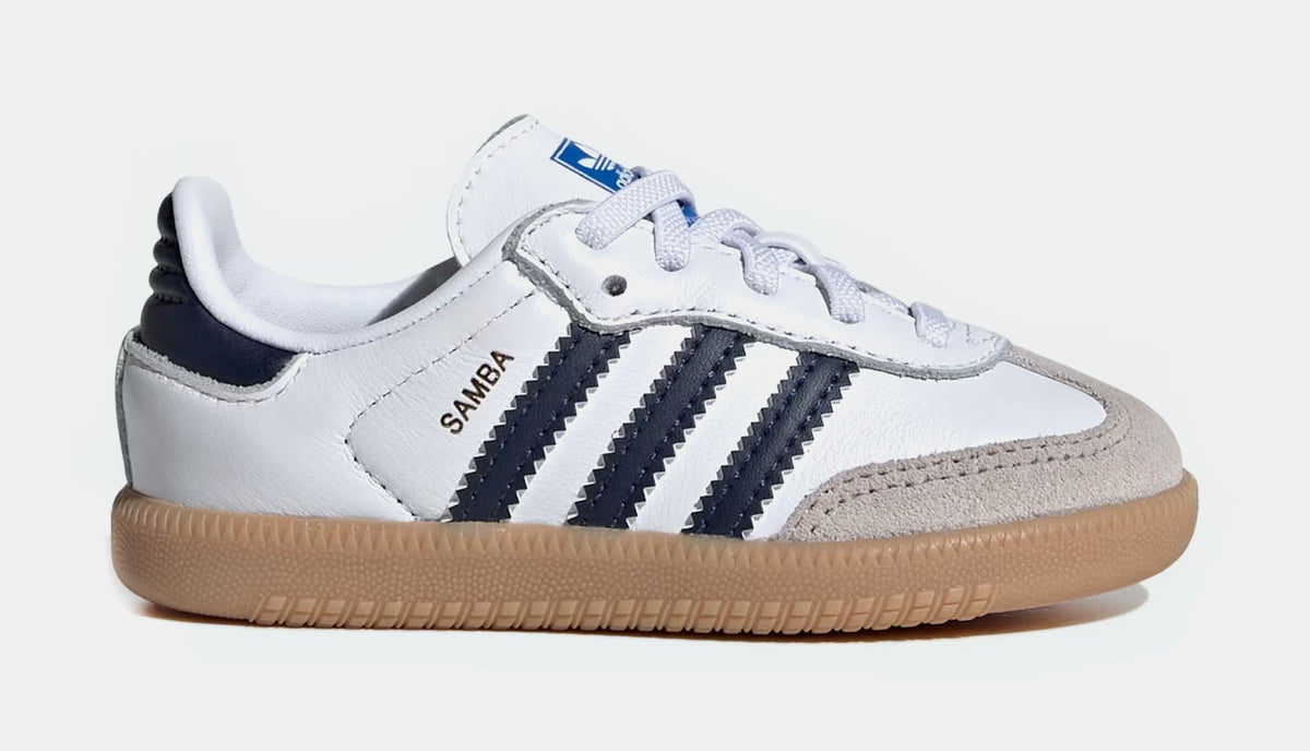 Exclusive Samba OG Infant Toddler Lifestyle Shoes (Cloud White/Night Indigo/Gum) — 4C — Front View