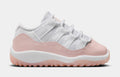 Exclusive Air Jordan 11 Retro Low Legend Pink Infant Toddler Lifestyle Shoes (White/Legend Pink) — 2C — Front View