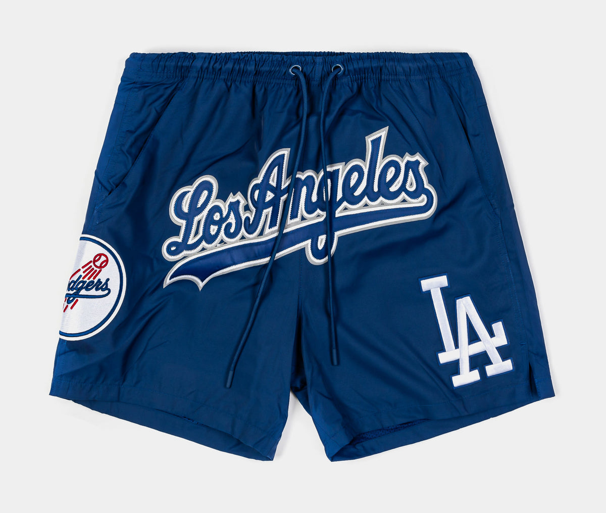 Exclusive Los Angeles Dodgers Classic Woven Mens Shorts (Blue) — S — Front View