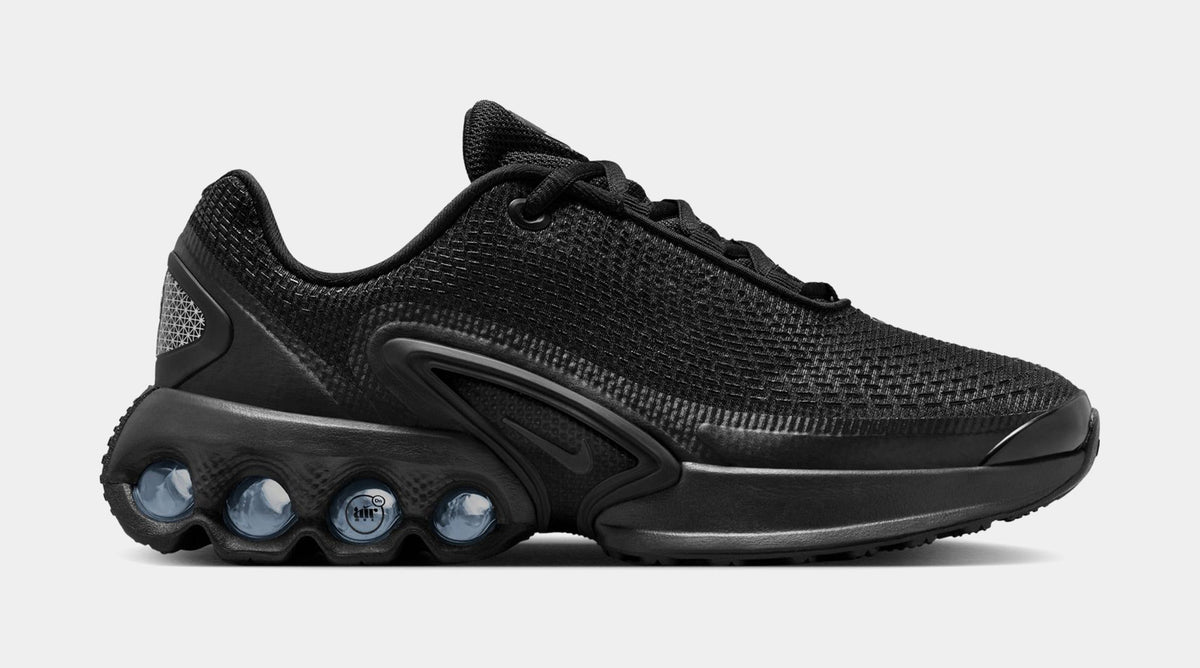Exclusive Air Max DN Grade School Running Shoes (Black/Grey) — 1Y — Front View