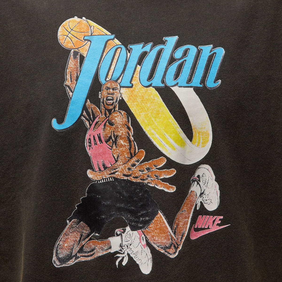 Exclusive Jordan Graphic Womens Shirt Sleeve Shirt (Brown/White) — XS — Side View