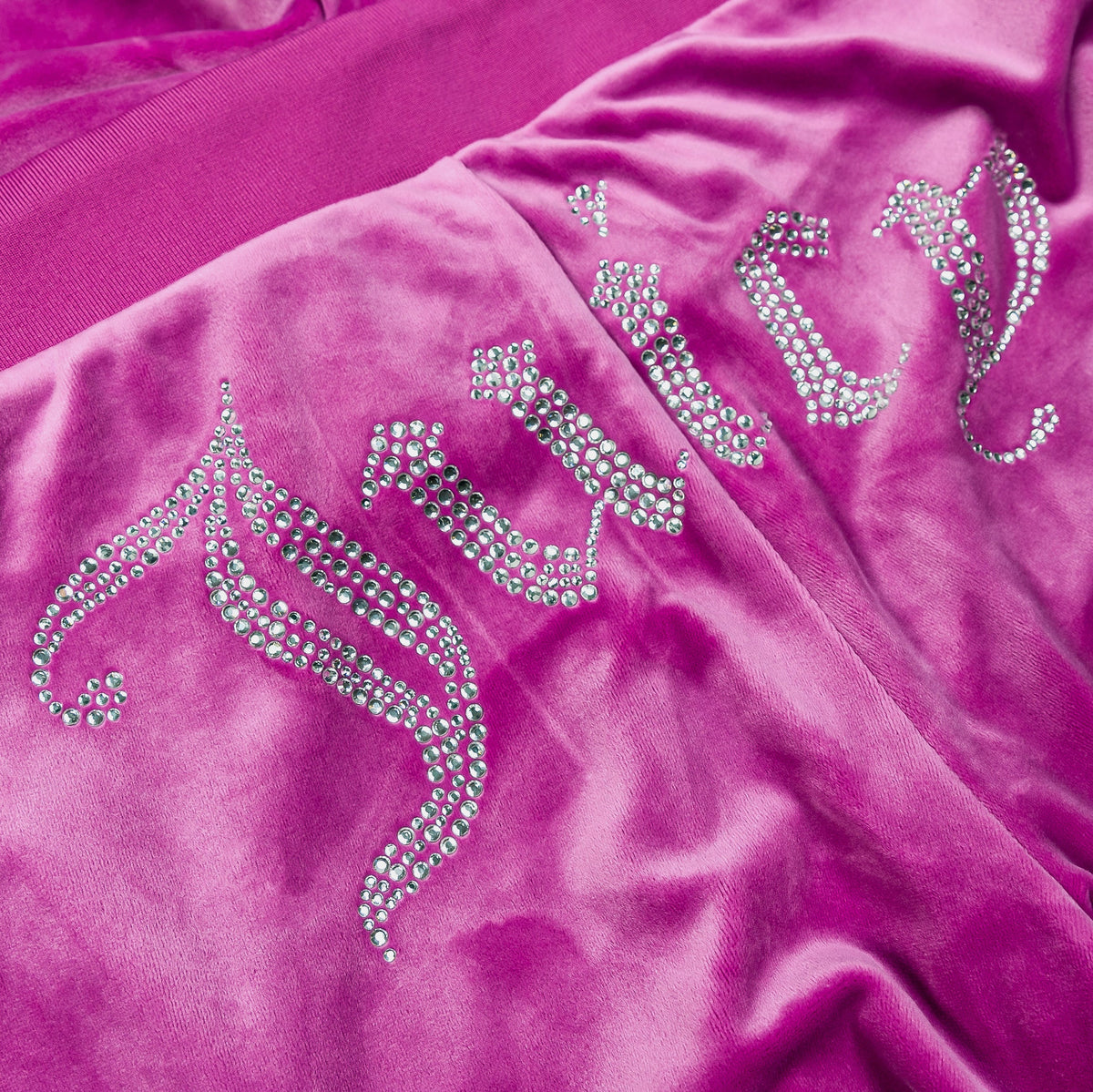 Exclusive OG Big Bling Velour Womens Track Pants (Purple) — XS — Side View