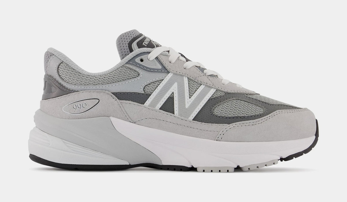 Exclusive FuelCell 990v6 Grade School Running Shoes (Grey/Silver) — 3.5Y — Front View