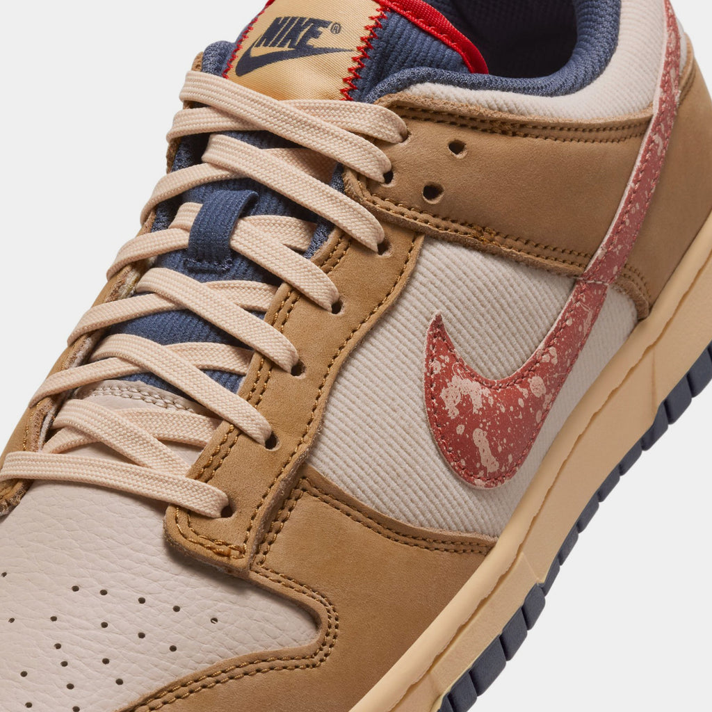 Exclusive Dunk Low Mens Basketball Shoes (Wheat/Sanddrift/Celestial Gold/Burnt Sunrise) — 4 — Side View
