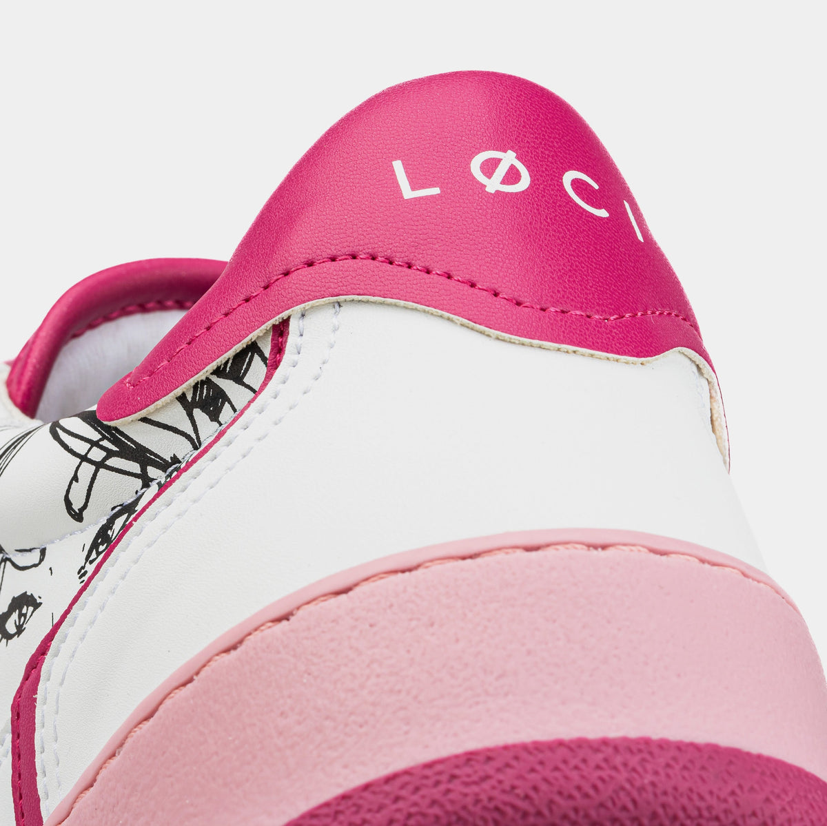 Exclusive Nicki Minaj x NEO Chun Li Womens Lifestyle Shoes (White/Pink) — 36 — Back View