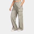 Exclusive NSW Woven Cargo Womens Pants (Grey) — XS — Front View