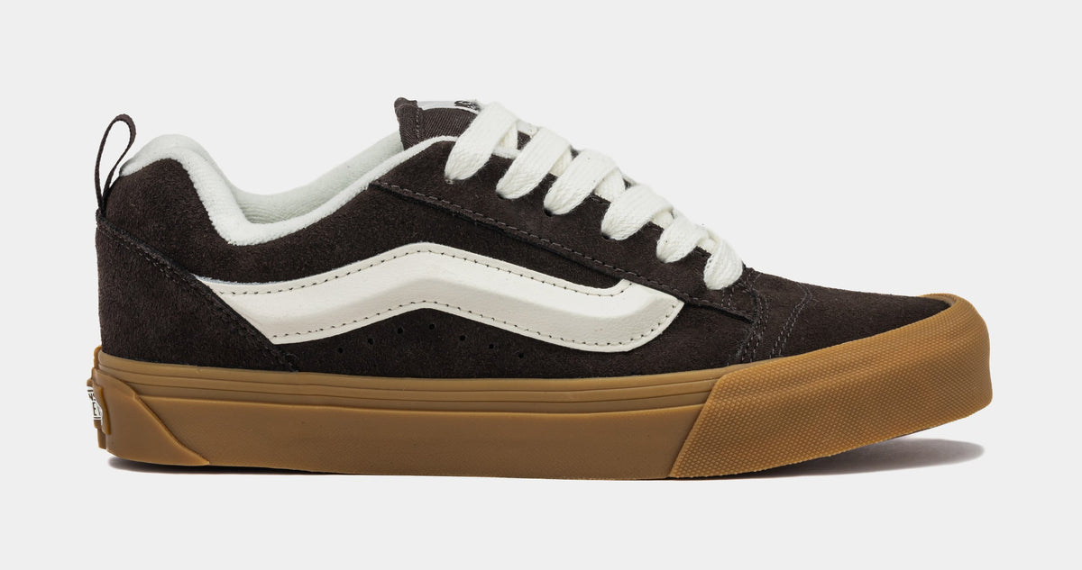 Exclusive Knu Skool Mens Skate Shoes (Black/Brown) Final Sale — 3.5 — Front View