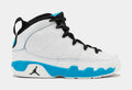 Exclusive Air Jordan 9 Retro Powder Blue Preschool Lifestyle Shoes (Summit White/Black/Powder Blue) — 10.5C — Front View