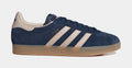 Exclusive Gazelle Mens Lifestyle Shoes (Indigo/Gum) — 4 — Front View