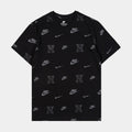 Exclusive NSW All Over Print Graphic Mens Short Sleeve Shirt (Black/White) — S — Front View