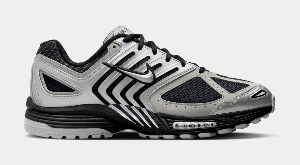 Exclusive Air Pegasus 2K5 Metallic Silver Mens Running Shoes (Metallic Silver/Metallic Platinum/Flat Silver/Black) — 6 — Front View