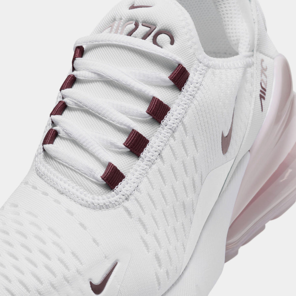 Exclusive Air Max 270 Grade School Lifestyle Shoes (White/Platinum Violet) — 3.5Y — Side View