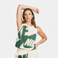 Exclusive Air Mesh Tank Womens Jersey (Pale Ivory/Fir) — XS — Front View