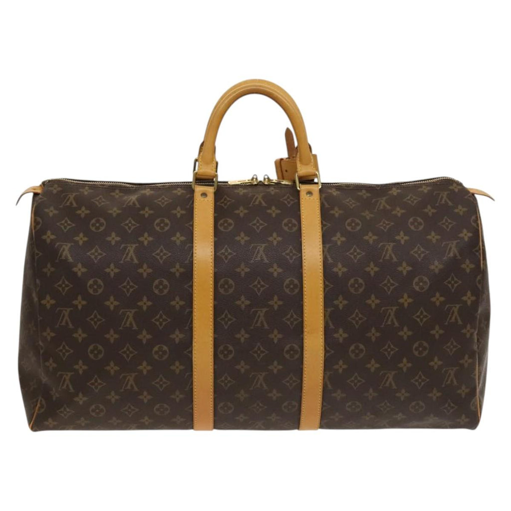 Louis Vuitton Keepall Bag Monogram Canvas Brown Canvas Bag (Pre-Owned)