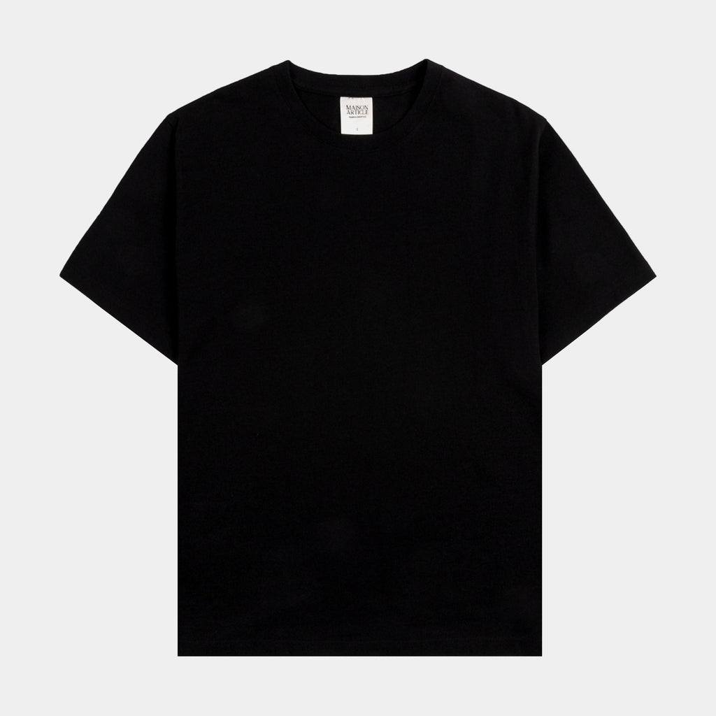 Exclusive Solid Novelty Mens Short Sleeve Shirt (Black) — S — Front View