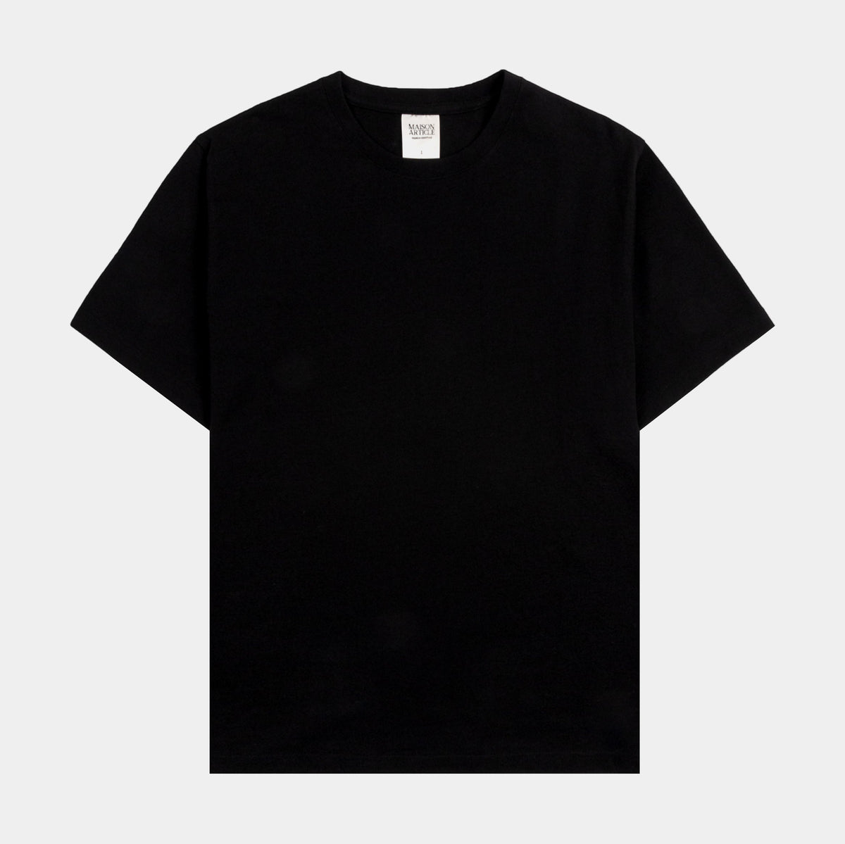 Exclusive Solid Novelty Mens Short Sleeve Shirt (Black) — S — Front View