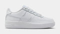 Exclusive Air Force 1 LE Grade School Lifestyle Shoes (White) — 1Y — Front View