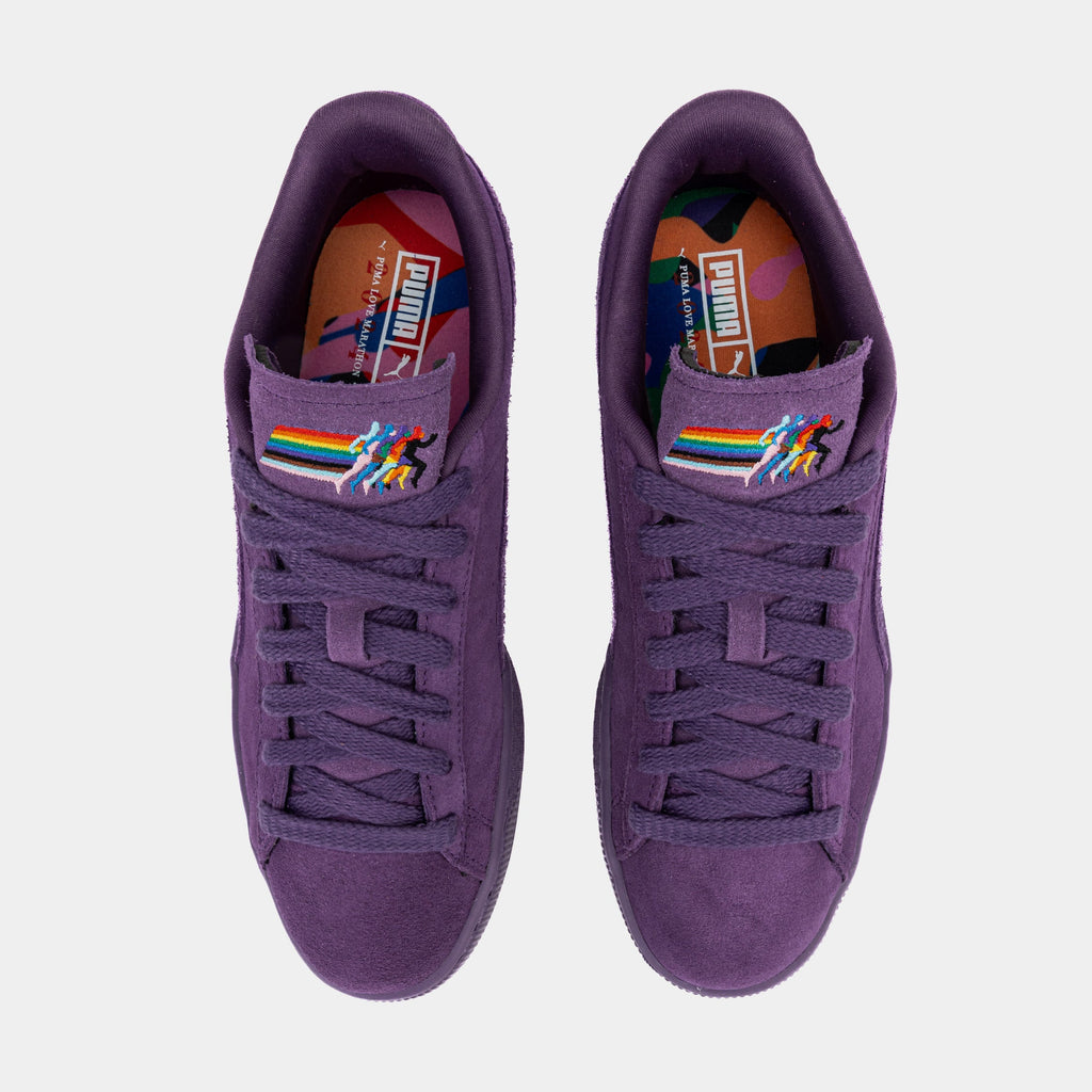 Exclusive Suede Love Marathon Iris Mens Lifestyle Shoes (Iris) — 4 — Side View