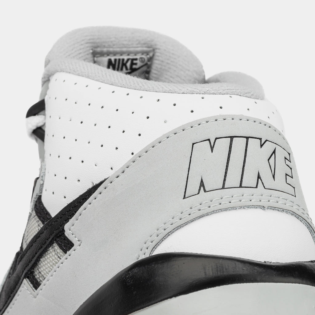 Exclusive Air Trainer SC High Raiders Helmet Grade School Lifestyle Shoes (White/Black/Light Smoke Grey) — 3.5Y — Back View