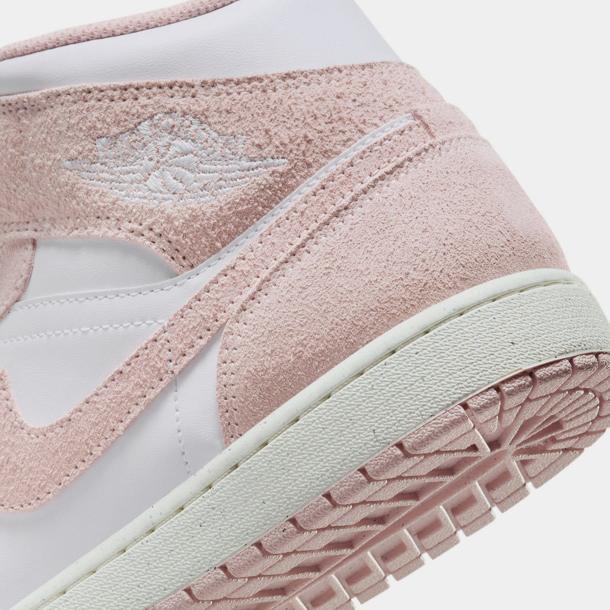 Exclusive Air Jordan 1 Mid SE Mens Lifestyle Shoes (White/Sail/Legend Pink) — 7 — Back View