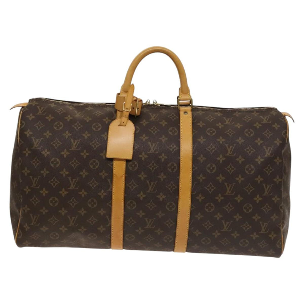 Louis Vuitton Keepall Bag Monogram Canvas Brown Canvas Bag (Pre-Owned)