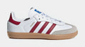 Exclusive Samba OG Preschool Lifestyle Shoes (Cloud White/Collegiate Burgundy/Gum) — 10.5C — Front View