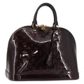 Louis Vuitton Alma Handbag Monogram Vernis Purple Patent_Leather Handbag (Pre-Owned)