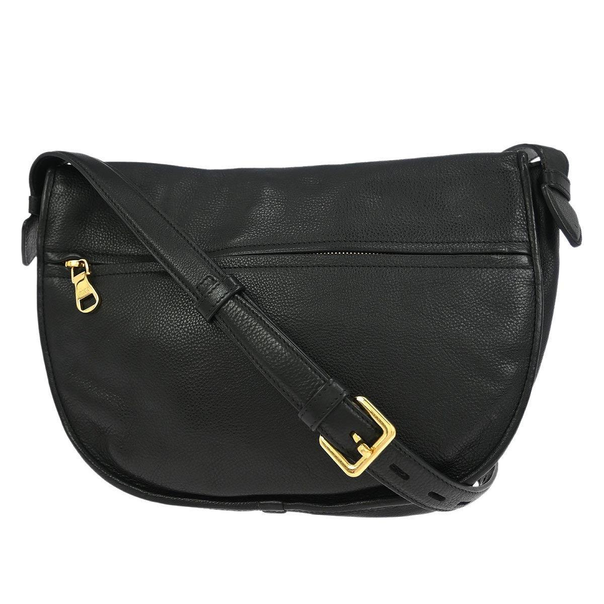 Loewe Heritage Messenger Leather Black Leather Shoulder Bag Bag (Pre-Owned)