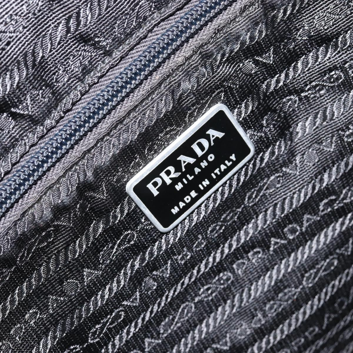 Prada Vintage Zip Tote Tessuto Black Nylon Tote Bag Bag (Pre-Owned)