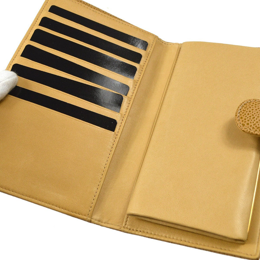 Chanel Timeless Cc French Wallet Caviar Beige Leather Wallets Accessory (Pre-Owned)