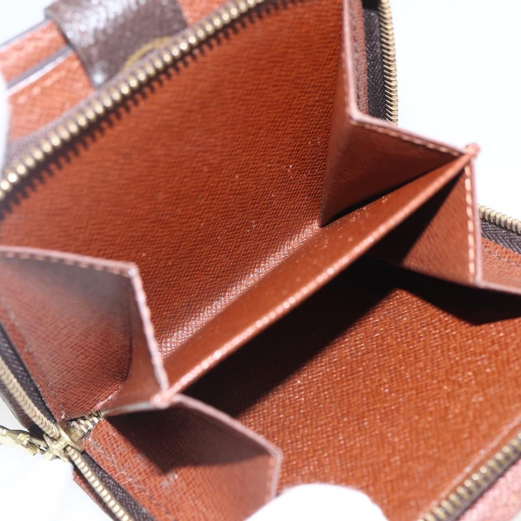 Louis Vuitton Compact Zippe Wallet Monogram Canvas Brown Canvas Wallets Accessory (Pre-Owned)